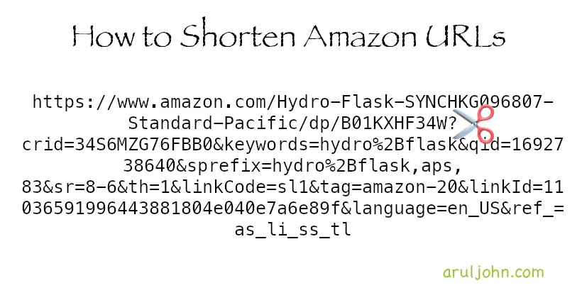 How to shorten Amazon product links