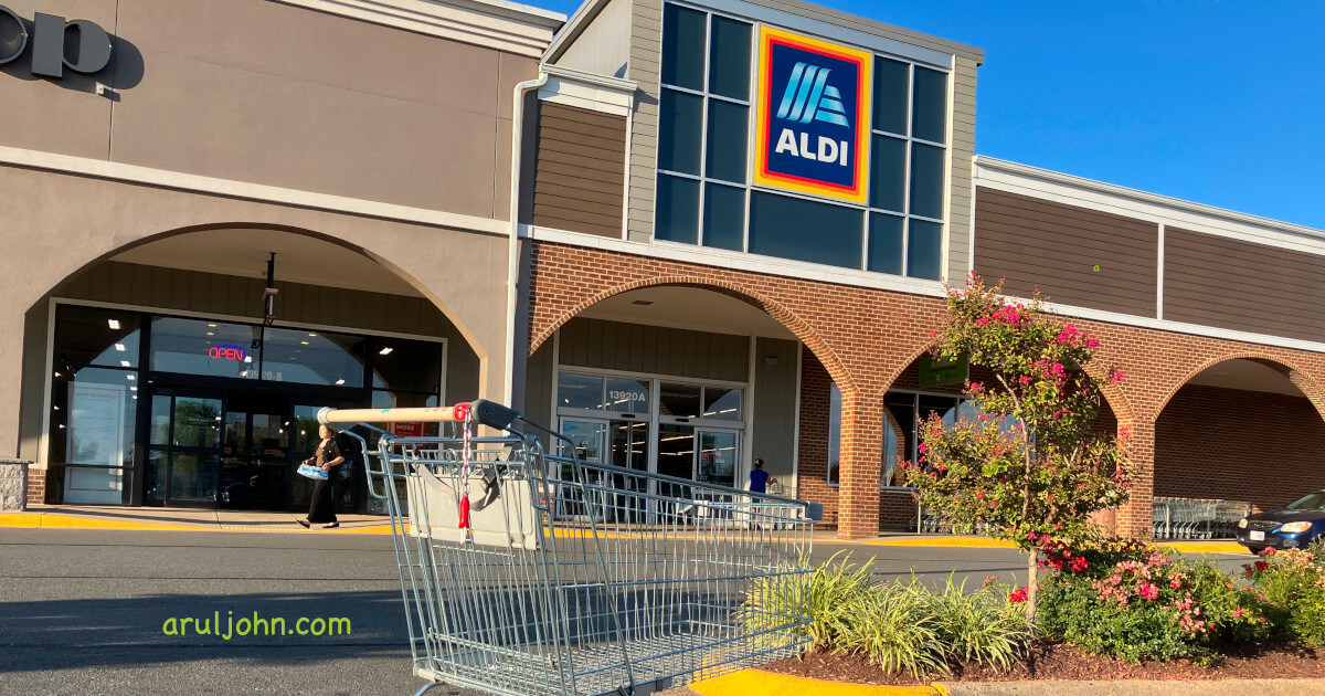 Aldi store's shopping cart accepts US 25 cent coins, and apparently other currency too