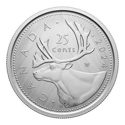 Canadian quarter in my Aldi shopping cart