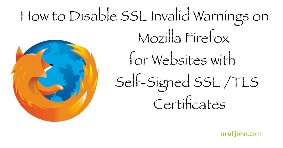 Steps to disable "Potential Security Risk Ahead" warning in Firefox