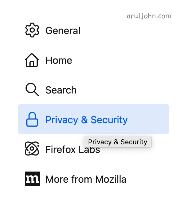 Firefox Privacy and Security