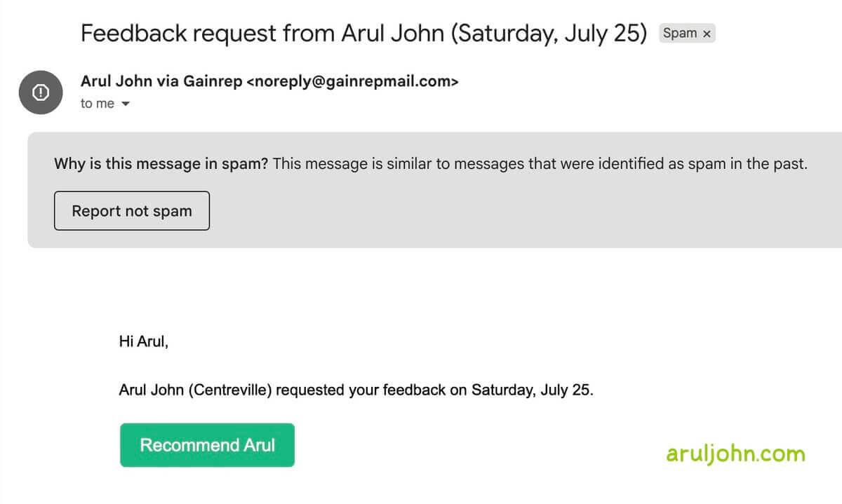 GainRep scam feedback request
