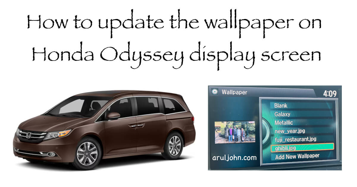 How to change the wallpaper of your Honda Odyssey key