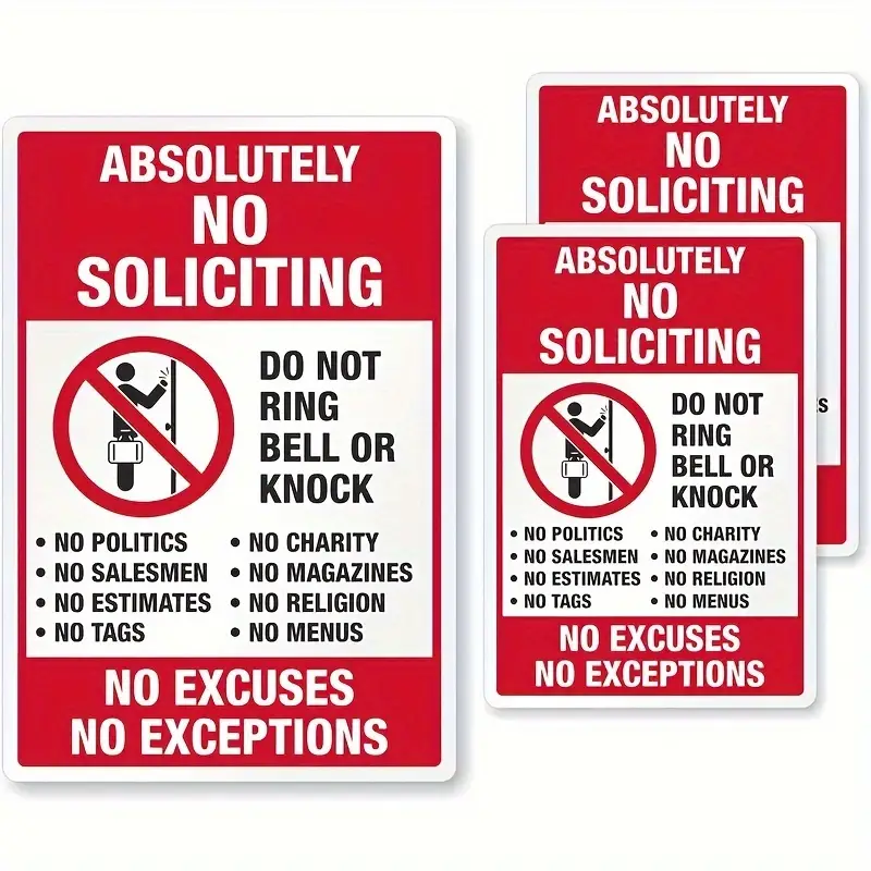 No Soliciting signs