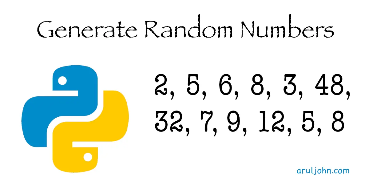 How to generate random numbers in Python