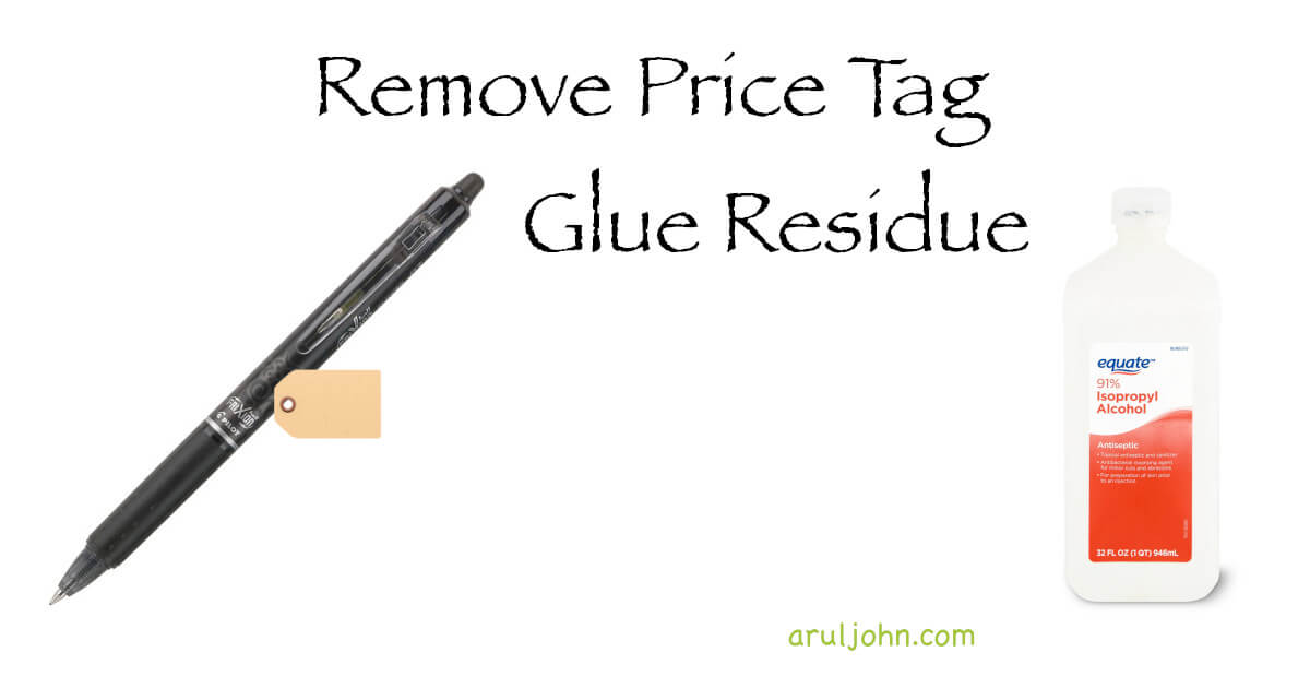 how to remove glue residue from price tags