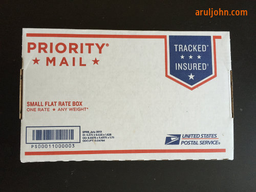 USPS small priority box ready to send