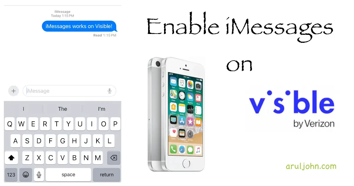 Enable iMessages on Visible by Verizon