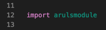 VS Code error Import arulsmodule could not be resolved : After