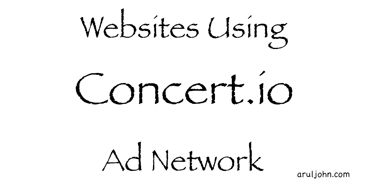 List Of 103 Websites Using Concert io List Of 103 Websites Using Concert io